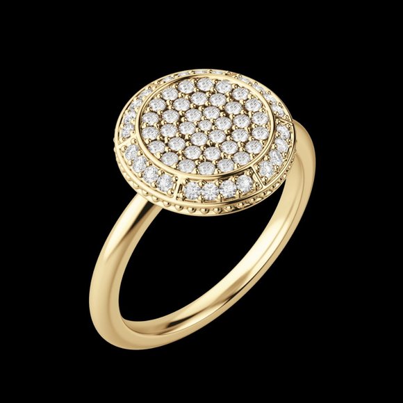 Round Pavé Ring - Picture 4 of 9